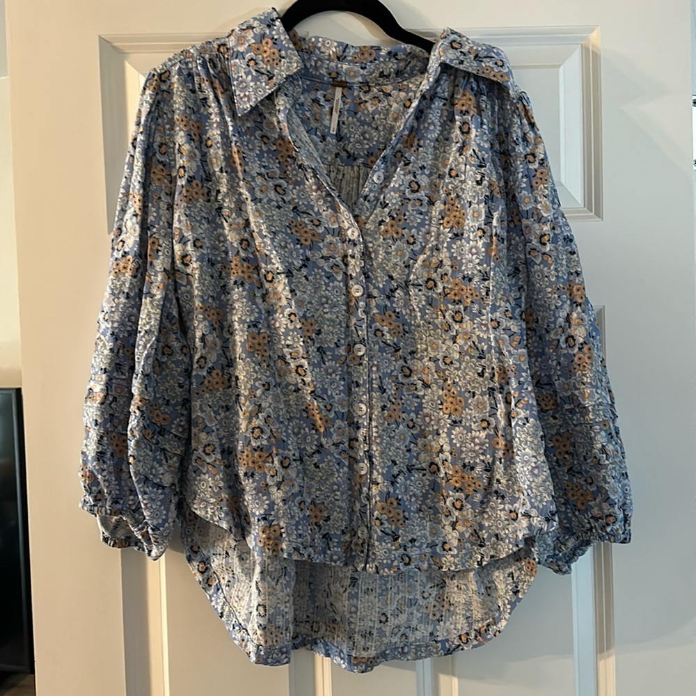 Free People Floral Blouse- S